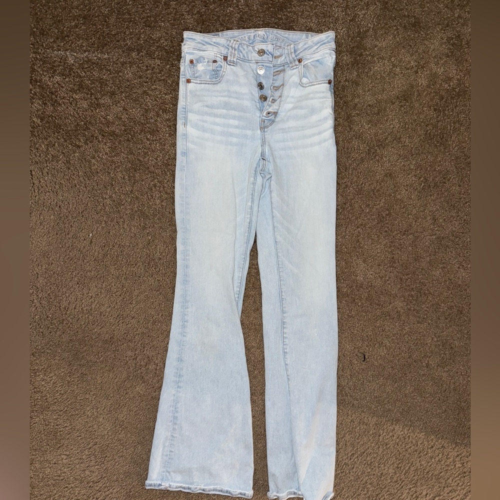 AE Light Blue Women's Jeans Flared